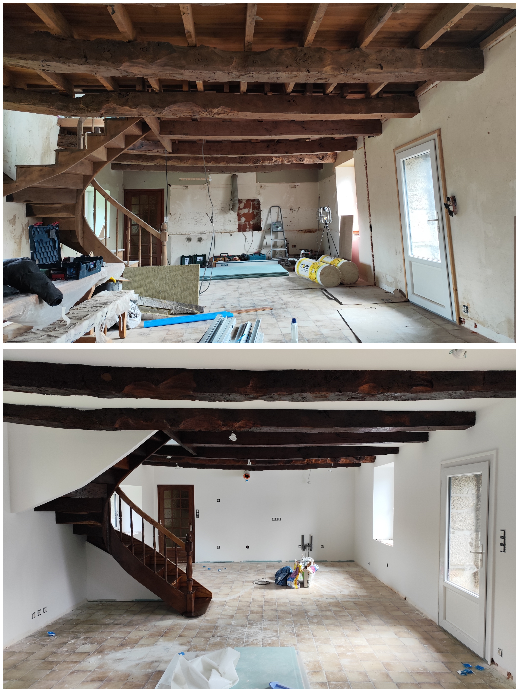 Renovation de longere bretonne autour de Gourin